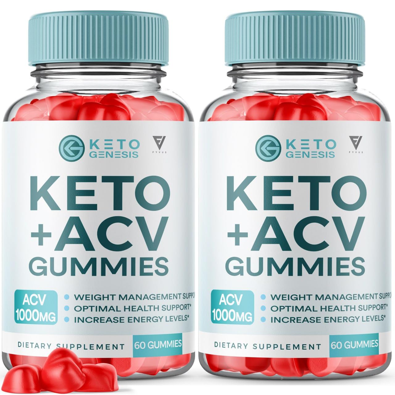 (2 Pack) Keto Genesis Keto ACV Gummies Advanced Weight Loss, Ketogenesis Keto